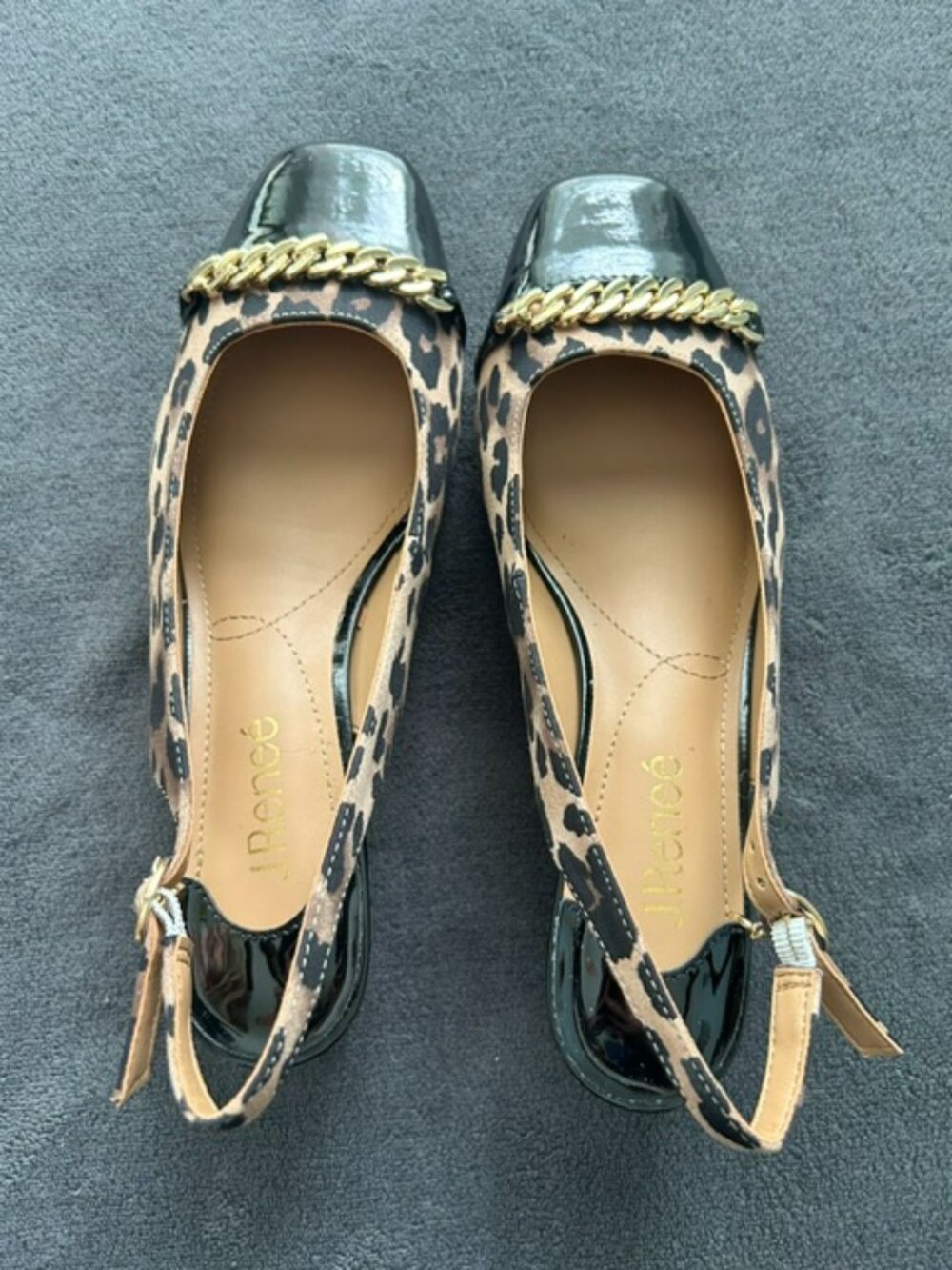 J. Renee Bagley Pump Brown Black Animal Print, Size 7.5W